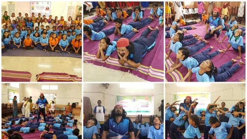 Yoga For Blind School Children